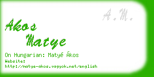 akos matye business card